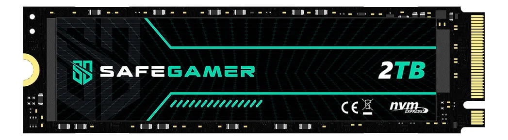 Ssd Safe Gamer 2tb Nvme M.2 7200mb/s 2280 Cor Preto