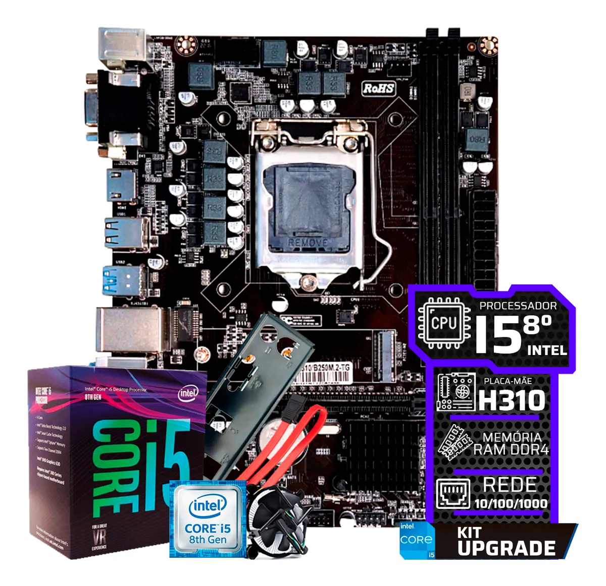Kit Upgrade Intel Core I5 8°geração Ddr4 - Placa Mãe H310
