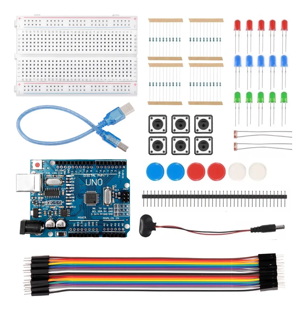 Kit Eletronica Compatível Para Arduino Uno R3 Iniciantes
