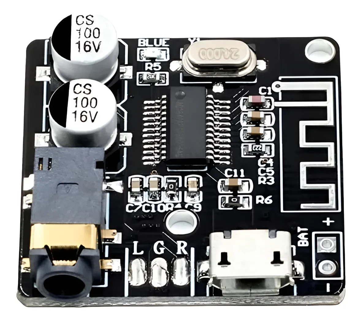 Placa Receptor Bluetooth 5.0 + Isolador B1205s - 1w 12 A 5v