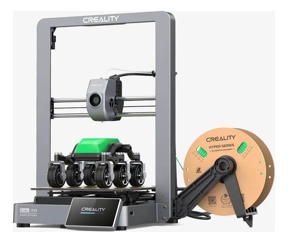 Impressora 3D Creality Ender 3 V3 cor cinza com tecnologia de impressão FDM